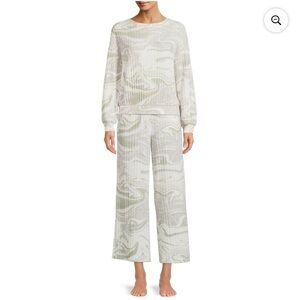 Secret Treasures Ribbed Relaxed Fit Top Lounge Set Top Size L Bottoms Size S